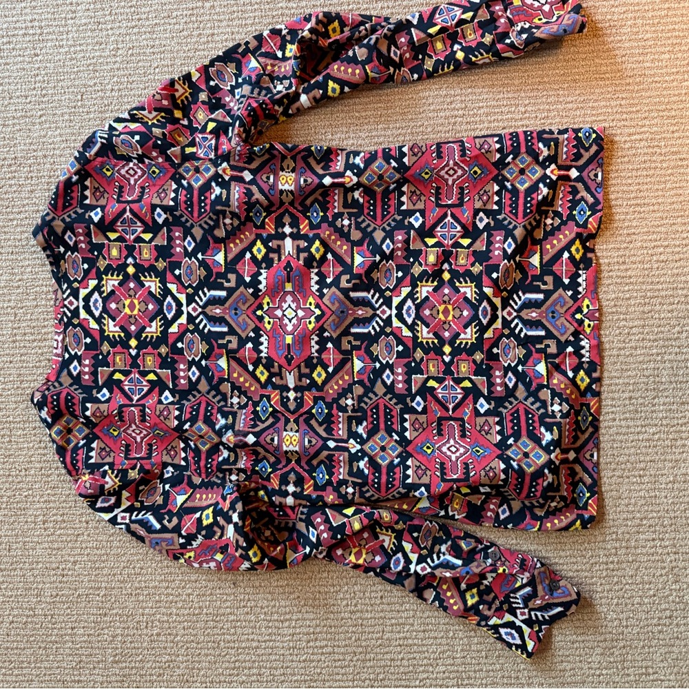 Equipment Multicolor Patterned Blouse - image 2